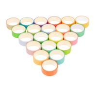 DOITOOL 24 Rolls Solid Color Washi Tape for DIY Crafts Scrapbooking and Journals Macaroon Style Decorative Adhesive Tape for Creative Projects and Stationery