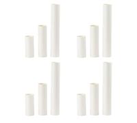 DOITOOL 24pcs Cardboard Rolls White Kraft Paper Tubes Can Be Painted Cut for Art Drawings Paintings DIY Craft Protection
