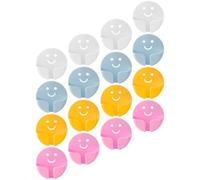 DOITOOL 24pcs Hook Cable Retainer Power Plug Holders Double Hooks Plastic Assorted Color No Damage Hanging Clothes Tile Backsplash Bathroom Storage Solution