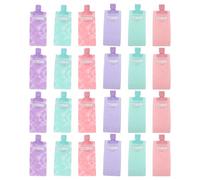 DOITOOL 24pcs Leakproof Reusable Travel Lotion Pouches 90ml Plastic Squeeze Bottles for Shampoo and Liquids with Easy Storage for Travel and Gym Use