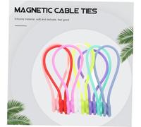 DOITOOL 24pcs Magnetic Silicone Cable Ties for Data Cables USB Cord Organizer Star-Shaped Reusable Wire Holders for Home Car Travel Management