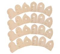DOITOOL 24pcs Mini Wooden Fairy Garden Doors Unpainted Rustic DIY Craft Windows for Dollhouse Furniture Creative Storybook Decor