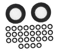 DOITOOL 24pcs Rubber Washers with Metal Mesh Filter Screen Gaskets for Shower Hose and Faucet Plumbing Leakproof Sealing Rings with Built Fine Filtration for Water Flow Protection