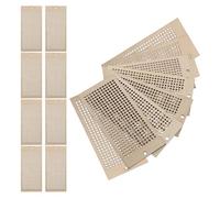 DOITOOL 24Pcs Wooden Embroidery Bookmarks Set, Hollow Out Rectangle Plaque Blanks for DIY Cross Stitch Crafts, Arts and Crafts Bookmark Making Supplies for Reading Accessories