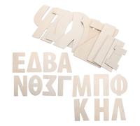 DOITOOL 24pcs Wooden Greek Alphabet Letters Unfinished 8 Inch Wood Letter Blocks for Crafts, Learning, Wall Decor and DIY Educational Projects