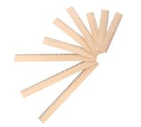 DOITOOL 24Pcs Wooden Ruler Set with Clear Scale Markings Sturdy Warping Resistant Wood Material Precision Measurement Tools for Students Teachers School Office Drawing