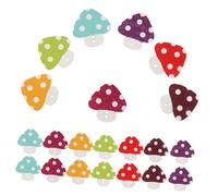 DOITOOL 250 pcs Cartoon Wooden Mushroom Buttons for Sewing DIY Crafts Decorative Clothes Accessories with Painted Wood Buttons for Clothing Jackets Knitwear Crochet Projects