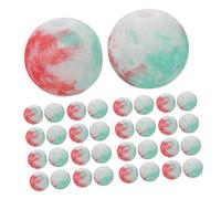 DOITOOL 250pcs Large Hole Glass Beads for Bracelets Vibrant Round Porcelain Flower Charms Smooth Polished Surface DIY Jewelry Making Accessories for Necklaces and Seasonal Crafts
