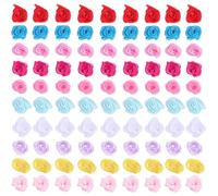 DOITOOL 250pcs Ribbon Flowers Rose Decorative Handmade Satin Craft DIY Mixed Color for Arts Craft Project Making Random Color