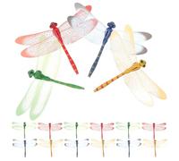 DOITOOL 25pcs Decorative Dragonfly Magnets for Fridge 3d Simulated Effect Pvc Magnetic Kitchen Accessories Creative Assorted Colour for Magnetic Surface Random Color