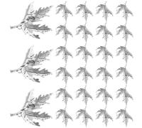 DOITOOL 25Pcs Maple Leaf Charms for Jewelry Making Silver Leaf Pendant DIY Craft Charms for Necklace Decoration for Arts Crafts Projects