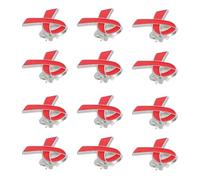 DOITOOL 25pcs Red Ribbon Pins Brooches for Women Zinc Alloy Material Bulk Pack Versatile Use with Elegant Design for Awareness Campaigns and Prevention Health Support