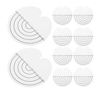 DOITOOL 25pcs round Plastic Hair Extension Bonding Heat Shield Guards, Easy to Use Hair Extension Support Spacer Templates for Wig Protection and Heat Insulation