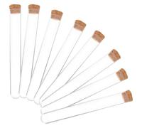 DOITOOL 25pcs Small Test Tubes with Cork Stopper for Leak-proof Sealing, Travel-friendly Sample Vials Made of Cork Material, for Laboratory and Scientific Packaging