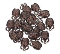 DOITOOL 25Pcs Vintage Egyptian Scarab Beetle Charms Set - Metal Mini Scarab Pendants for DIY Jewelry Making, Necklaces, Bracelets, and Craft Accessories