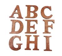 DOITOOL 26pcs Alphabet Wooden Chips English Letters Wood Chips Educational Toy for Crafts DIY Wall Decor Learning Tools