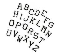 DOITOOL 26pcs Black Embroidered English Letters Cloth Stickers, Adhesive Sew Letter Patches for DIY Crafts, Hats and Plants, Precisely Crafted and Easy to Use Applique