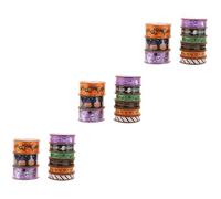 DOITOOL 27 Rolls Halloween Decorative Satin Ribbons Each Fabric Craft Ribbon for Wrapping DIY Party Decorations Spooky for Holiday Crafts and Gift Boxes