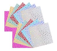 DOITOOL 28pcs Sparkly Origami Paper Glitter Cardstock for DIY Crafts Fine Motor Skills Development Shiny Square for Decorations Scrapbooking and Art Projects