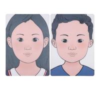 DOITOOL 2Pcs A4 Plastic Face Painting Practice Boards for Boys, Reusable Makeup Training Templates for Beginner Cosmetic Face Painting and Eyelid Practice