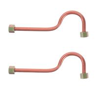 DOITOOL 2pcs Air Compressor Replacement Parts Aluminium Air Compressor Exhaust Tube Orange 3/8" Thread for Cylinder Head Tight Work Areas