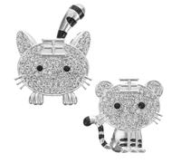 DOITOOL 2pcs Alloy DIY Tiger Charms for Phone Case Decor and Handicraft Supplies Silver Cartoon Keychain Accessories for Adults and Creative Mobile Phone Ornament