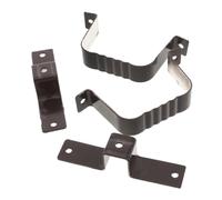 DOITOOL 2pcs Aluminum Alloy Downspout Wall Mount Bracket Clamp for Outdoor Exterior Wall Mount, Easy Installation Pipe Saddle Clamp with Universal Compatibility for Water Pipe