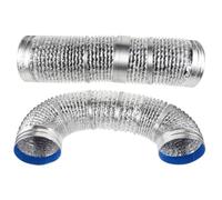 DOITOOL 2pcs Aluminum Foil Dryer Vent Hose Exhaust Pipe for Kitchen Flexible Extension Tube Kit for Air Conditioning Apartment and Tight Space Ventilation