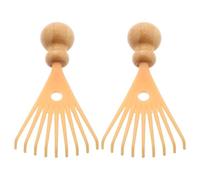 DOITOOL 2pcs Bamboo and Pp Scalp Massager Tool for Daily Use and Business Trips, Resistant to Breaking and Safe for Sensitive Skin, Portable Hair Claw Massager Comb for Relaxation
