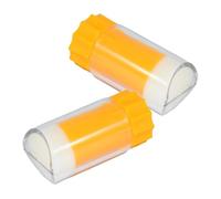 DOITOOL 2pcs Bee Queen Marking Bottle with Yellow Base for Hive Management Professional Beekeeping Equipment with Airtight Seal to Preserve Royal Jelly Freshness Accurate Identification