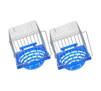 DOITOOL 2pcs Bird Nesting Box Iron Wire Hanging Cage for Parrots Canaries Finches Breeding Nest Protective Plastic Bird Cage Easy to Install Comfortable Breeding Habitat