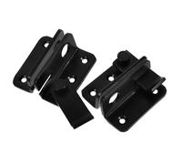 DOITOOL 2pcs Black Large Left-Opening Stainless Steel Sliding Bolt Door Latch Lock Set for Patio, Garden Gate, French Door Security Hardware