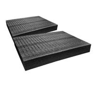 DOITOOL 2pcs Black Pe Foam Inserts Packing Supply Protective Foam Boards with Impact Resistance for Shipping and Handling Daily Use Cushioning Liner