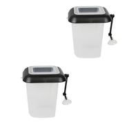 DOITOOL 2pcs Blood Worm Feeding Cups Fish Food Containers Plastic Aquarium Feeder Keeps Food from Spreading Makes Feeding Easier 3.54x3.54x3.14inch for Saltwater Aquariums Brine Shrimp Red