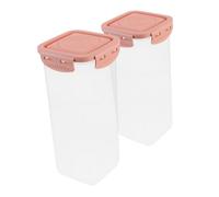 DOITOOL 2pcs Bread Box Airtight Lid Food Bread Storage Containers Plastic Sandwich Keeper Beans Noodle Flour Cereal Box Spaghetti Jars
