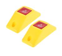 DOITOOL 2pcs Bus Stop Reminder Button for Buses, Yellow Plastic Passenger Get Off Alert Device Easy Installation, Handrail Exit Signal Button for Passenger Safety and Convenience