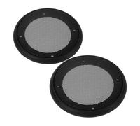 DOITOOL 2pcs Car Audio Decorative Cover Speaker Grill Covers Grille Net Mesh Subwoofer Mesh Grill Protective Speaker Protective Audio Protector Metal Plastic Black