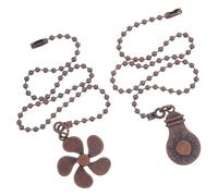 DOITOOL 2pcs Classic Pendant Pull Chains for Ceiling Fan Light Bulb Fans Vintage Iron Material with Easy Adjustment and Maintenance for Home Decor Interior