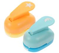 DOITOOL 2pcs Cm Shape Hole Punch for DIY Paper Crafts, Lightweight Portable Plastic and Iron Paper Puncher with Clean Cuts, for Making Home Made Cards and Art Works