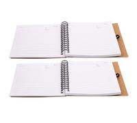 DOITOOL 2pcs Coil Notepad with Portable Planning Notepad for Students Office Work Lightweight Kraft Paper Schedule for Daily Use