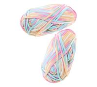 DOITOOL 2Pcs Colorful Core-Spun Cotton Crocheting Yarn for Sweaters Scarves and Blankets, Supple Candy-Colored Knitting Thread for DIY Handmade Projects and Household Use