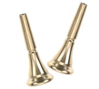 DOITOOL 2pcs Copper Alloy French Horn Mouthpiece Replacement with Deep Cup and Matte Finish, Precision Horn Accessory Reducing Air Resistance for Orchestra and Band Performance