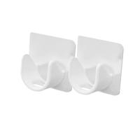 DOITOOL 2pcs Curtain Rod Holders Self Adhesive Curtain Rod Supports Strong Load-Bearing Bathroom Shower Clips Safety Hooks