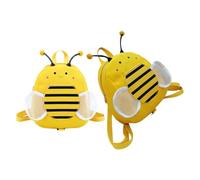 DOITOOL 2pcs Cute Bee Leash Backpack in Yellow Nylon for Boys