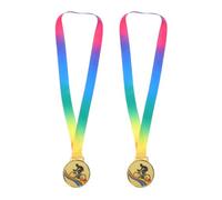 DOITOOL 2pcs Cycling Award Medal with Neck Ribbon and Adults, Zinc Alloy Trophy Medal for School Events and Cycling Competitions, Collectible and Versatile Use with Unique Design