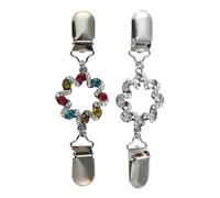 DOITOOL 2pcs Delicate Scarf Buckle Rhinestone Alloy Breast Pin with Lasting Luster Fine Polishing Stylish Fashion Accessory for Kinds of People Random Color