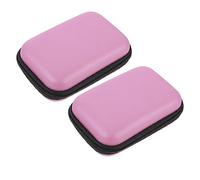 DOITOOL 2pcs Digital Accessories Organizer Bag Usb Cable Storage Pouch and Earphone Cord Case, Portable Electronic Cable Organizer for Travel, Pink
