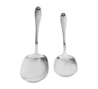 DOITOOL 2PCS Dinner Spoon Serving Spoon Solid Spoon Stainless Steel Cooking Spoon Serving Spoon Kitchen Spoon for Cooking Basting