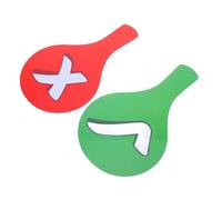 DOITOOL 2pcs Double-sided Quick Answer Paddles with Red Green Visual Signs Teacher Response Tools for Classroom Voting Interactive Learning Group Participation Hold Handles