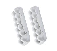 DOITOOL 2pcs Egg Carrier Holders Fresh Egg Storage Box Lid Space-saving Collison